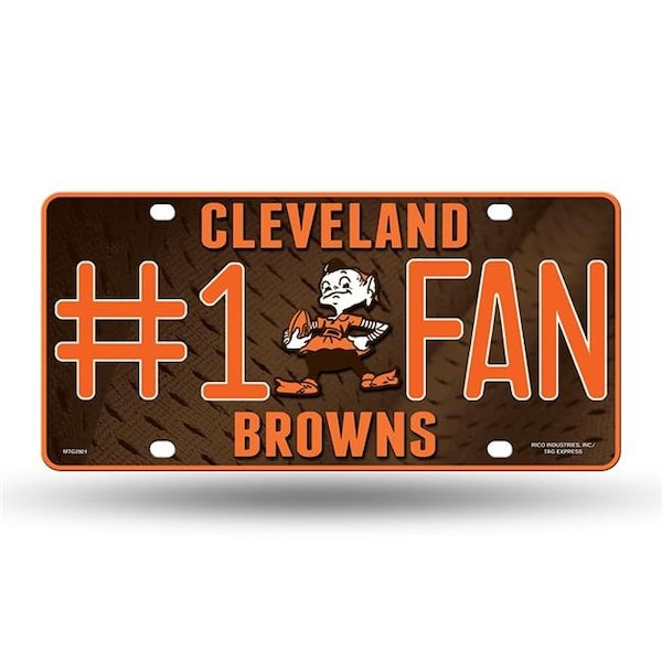 Rico Industries MTF2801 No.1 Fan Metal Tag - Cleveland Browns MTF2801 - main